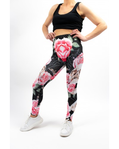 Leggings Skull in Roses