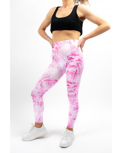 Leggings Peonies Pink