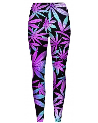 Legginsy Neon Leaves