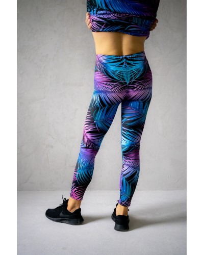 Leggings Purple Palms