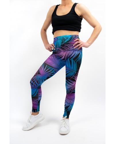 Leggings Purple Palms