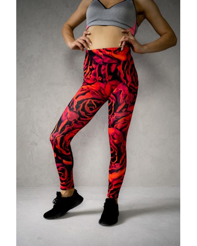 Leggings Red Roses