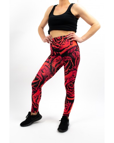 Leggings Red Roses