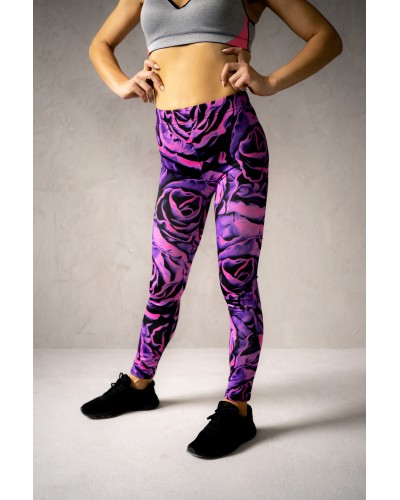 Leggings Purple Roses