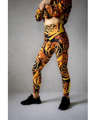 Leggings Gold Roses