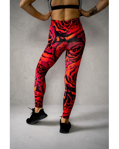 Leggings Red Roses