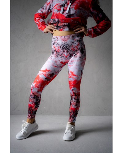 Leggings Marble Red