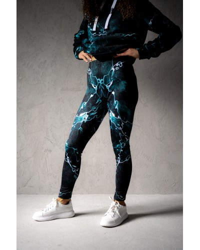 Leggings Marble Turquoise