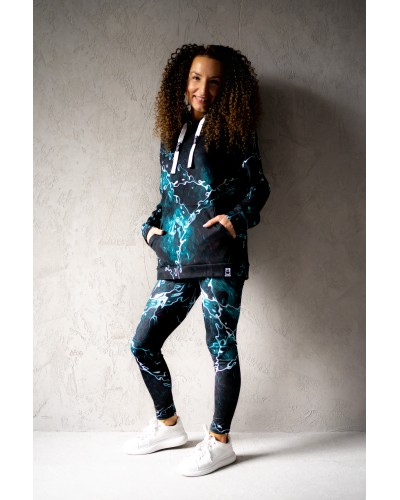 Leggings Marble Turquoise