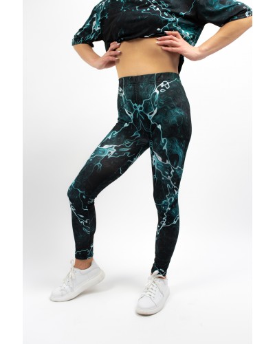 Leggings Marble Turquoise