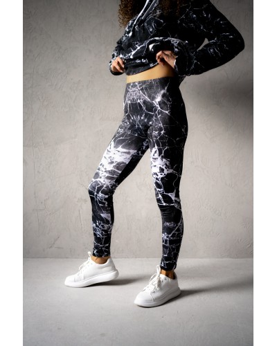 Leggings Marble Black