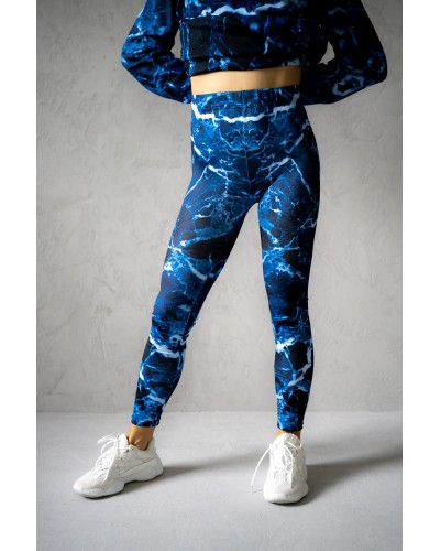 Leggings Marble Blue