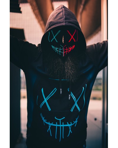 Hoodie with the hood Neon Mask