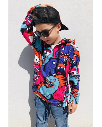 Bluza z kapturem Colorful Monsters