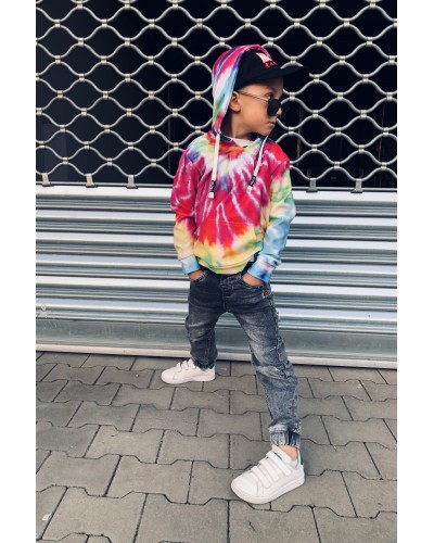 Hoodies zip Tie Die Colorful