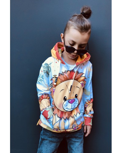 Hoodies zip Cute Lion