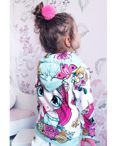 Hoodies zip Cute Unicorn