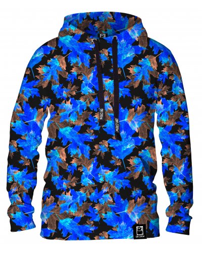 Hoodie with the hood Blue Leaves