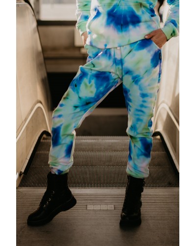 Trousers Tie Die Green