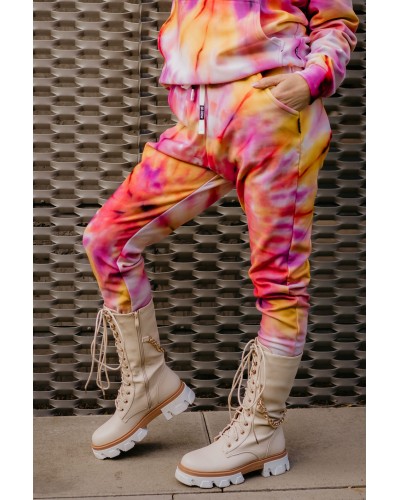 Trousers Tie Die Pink