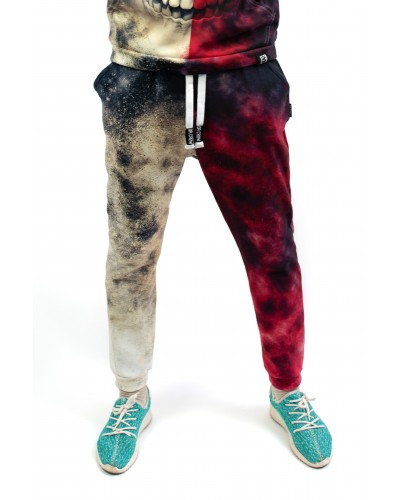 Trousers White Red Skull