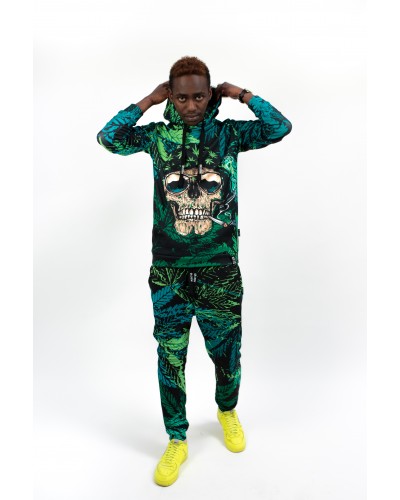 Trousers Rasta Skull Green