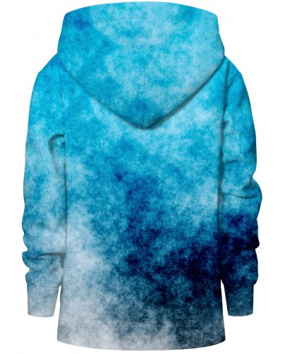 Hoodie with the hood Blue Grunge