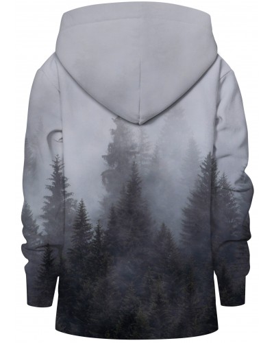 Hoodie with the hood Forest Fog