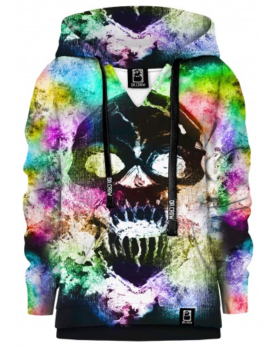 Hoodie with the hood Neon Skull