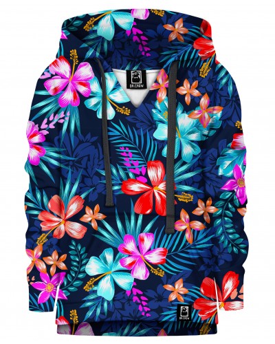 Hoodie with the hood Colorful Flowers