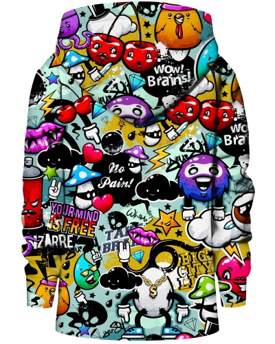 Hoodie with the hood Graffiti Bizarre