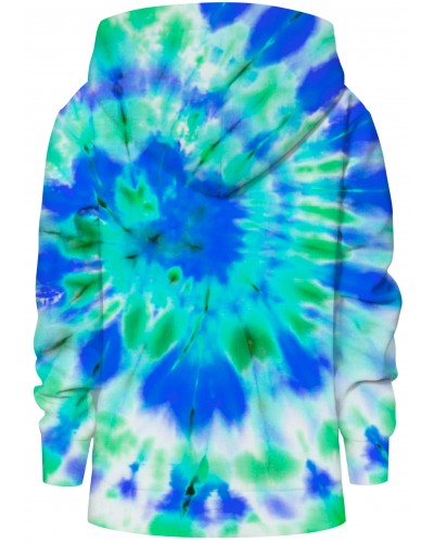 Bluza z kapturem Tie Die Green