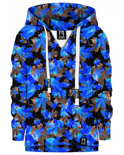 Hoodie with the hood Blue Leaves