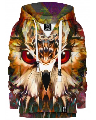 Hoodie with the hood Owl Brown