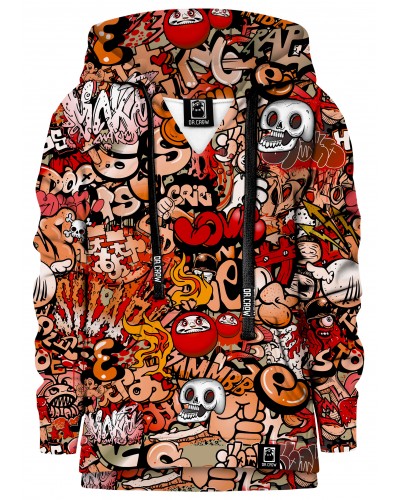 Hoodie with the hood Graffiti Skull