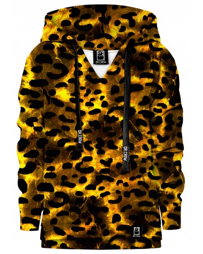 Hoodie with the hood Gold Leopard