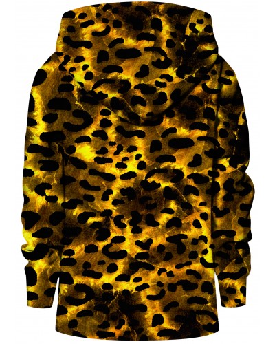 Hoodie with the hood Gold Leopard