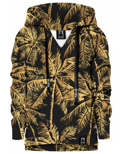 Hoodie with the hood Gold Palms