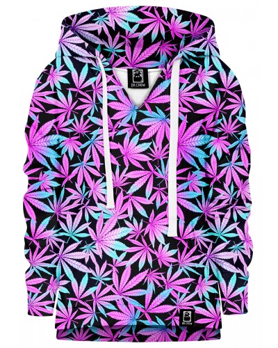 Hoodie with the hood Neon Leaves