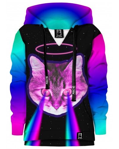 Hoodie with the hood Rainbow Cat