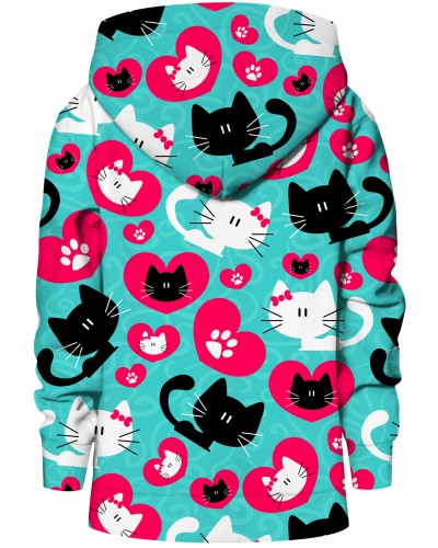 Bluza z kapturem Heart Kitty