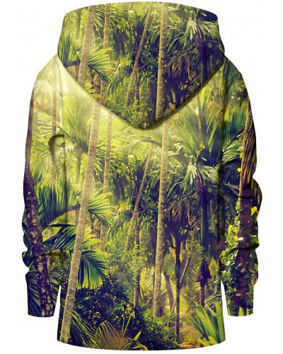 Hoodie with the hood Tropical Forest