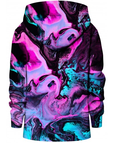 Hoodie with the hood Marble Neon