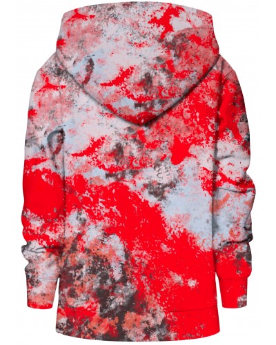 Hoodie with the hood Marble Red
