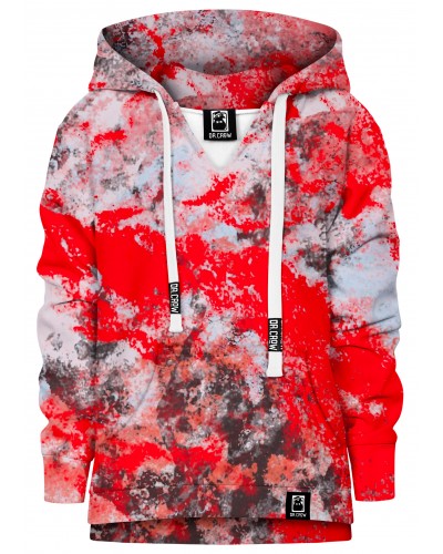 Hoodie with the hood Marble Red