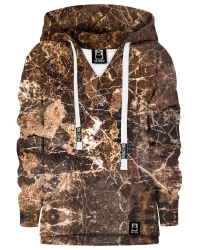 Hoodie with the hood Marble Brown