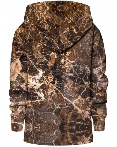 Hoodie with the hood Marble Brown