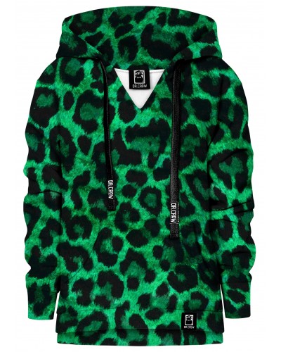 Hoodie with the hood Green Panther