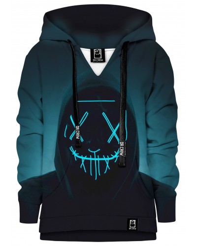 Hoodie with the hood Neon Mask