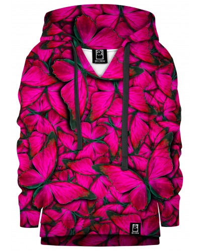 Hoodie with the hood Butterfly Pink